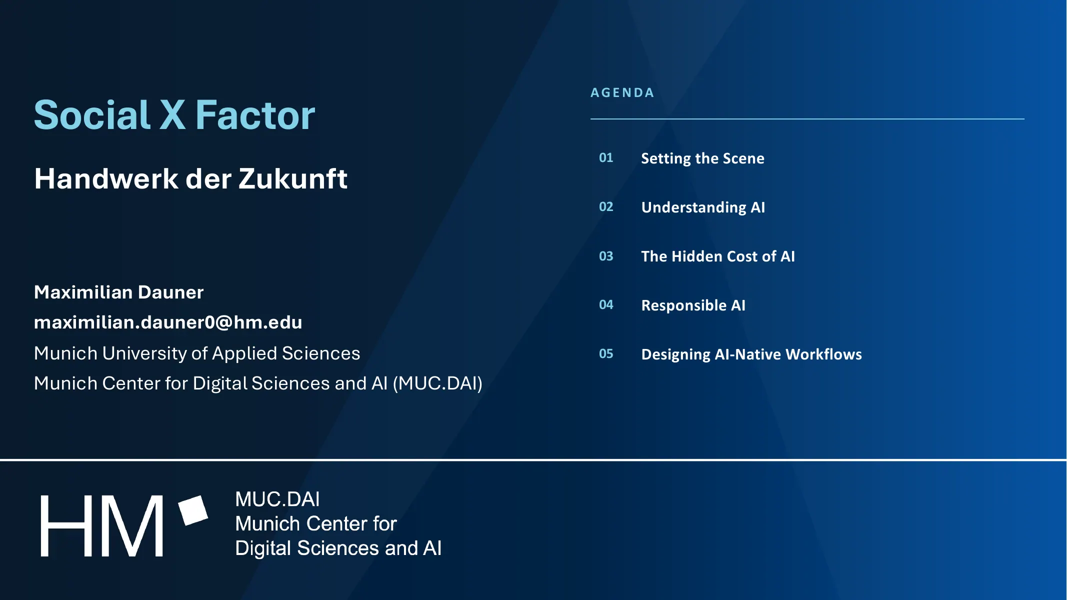 The Craft of the Future presentation, selected page 1