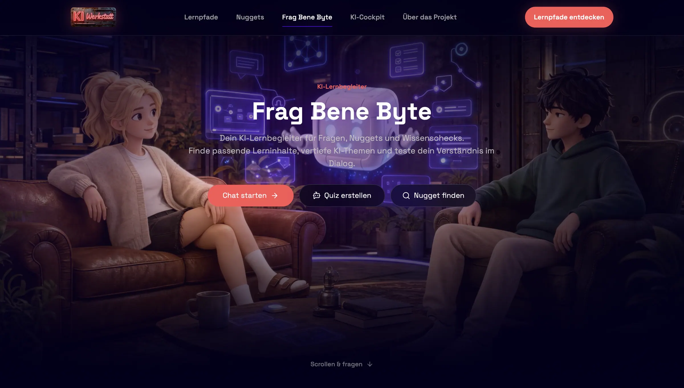 Bene Byte guide inside the learning environment