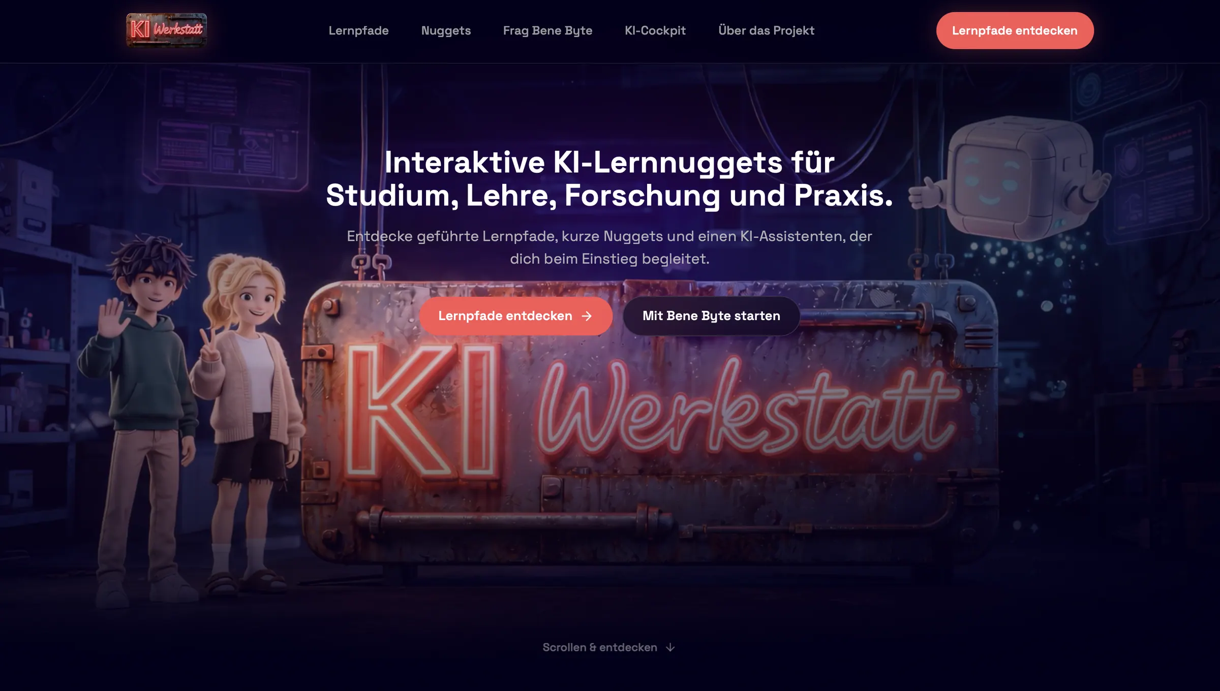 KI-Werkstatt start page
