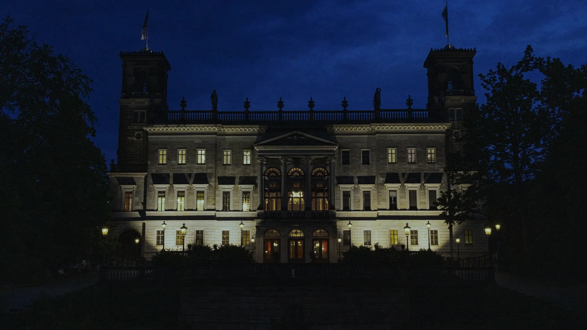 A widescreen action frame from the Moving Image, Expanded body of work